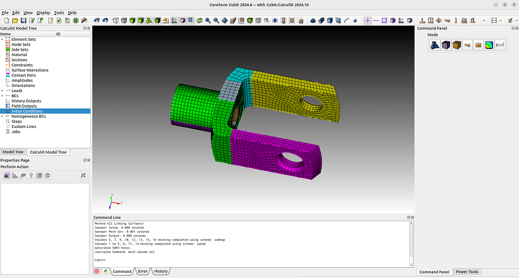CalculiX Example: Knuckle - Plugins/SDK - Coreform LLC